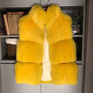 Authentic Canary Fox fur vest